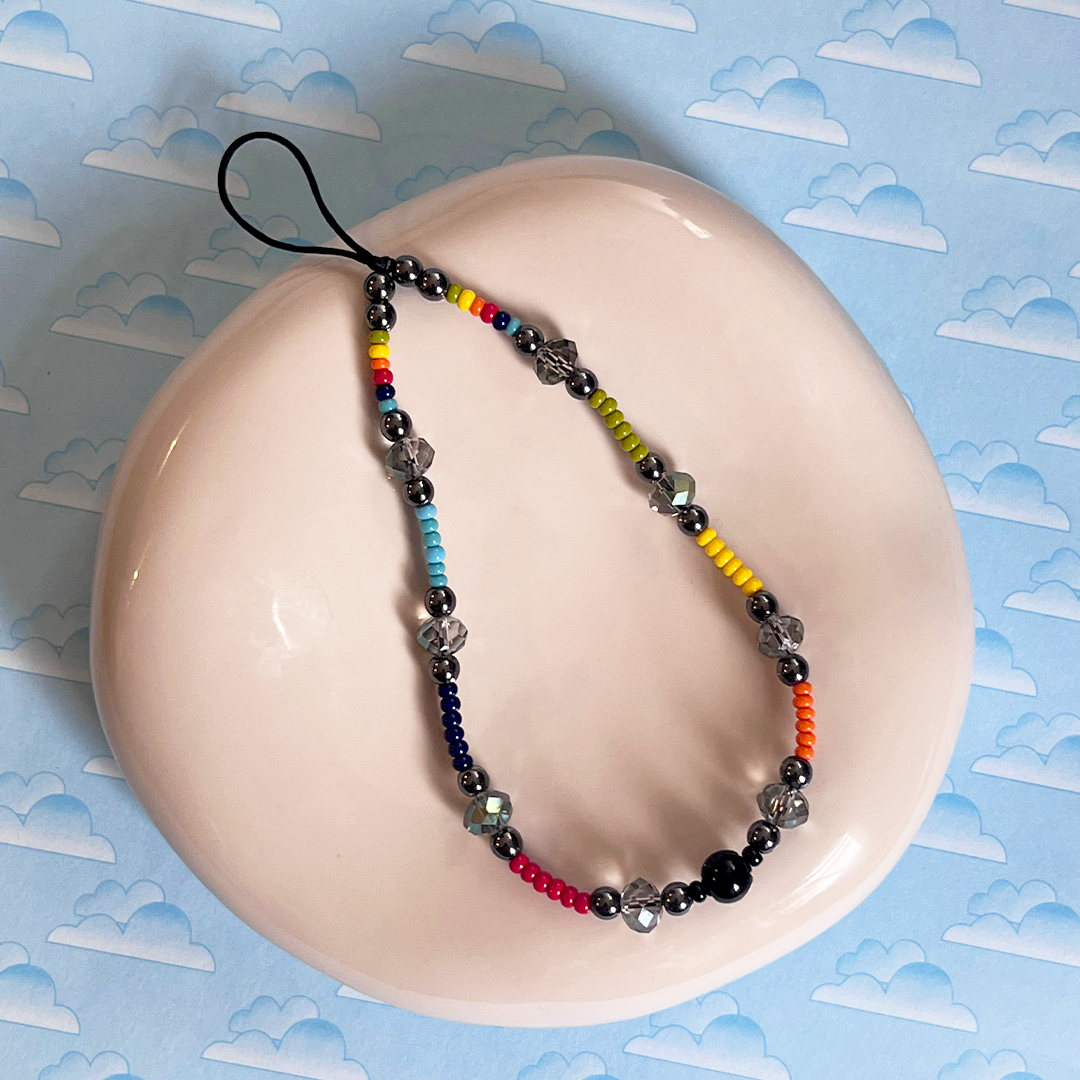 Rainbow Beads Phone Strap
